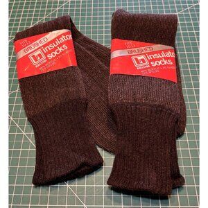 Ballston Brushed Insulator Socks Fits 10-13 Brown Acrylic/Nylon